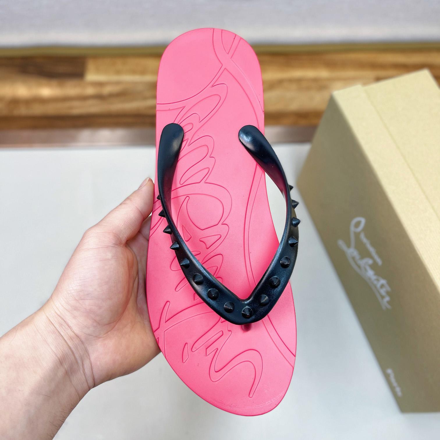 Christian Louboutin Loubi Flip Man Flip-flops - Rubber - PerfectKickZ