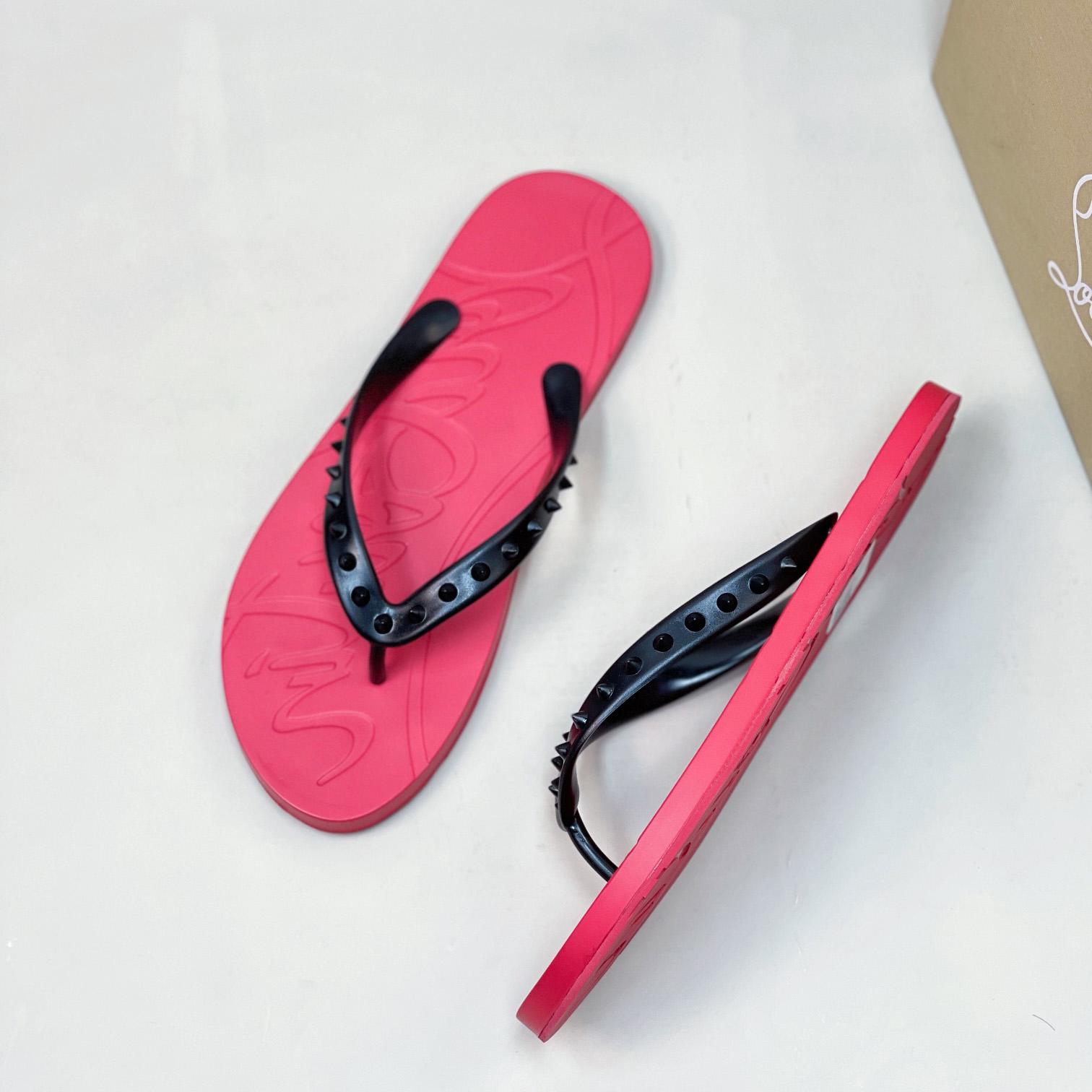 Christian Louboutin Loubi Flip Man Flip-flops - Rubber - PerfectKickZ