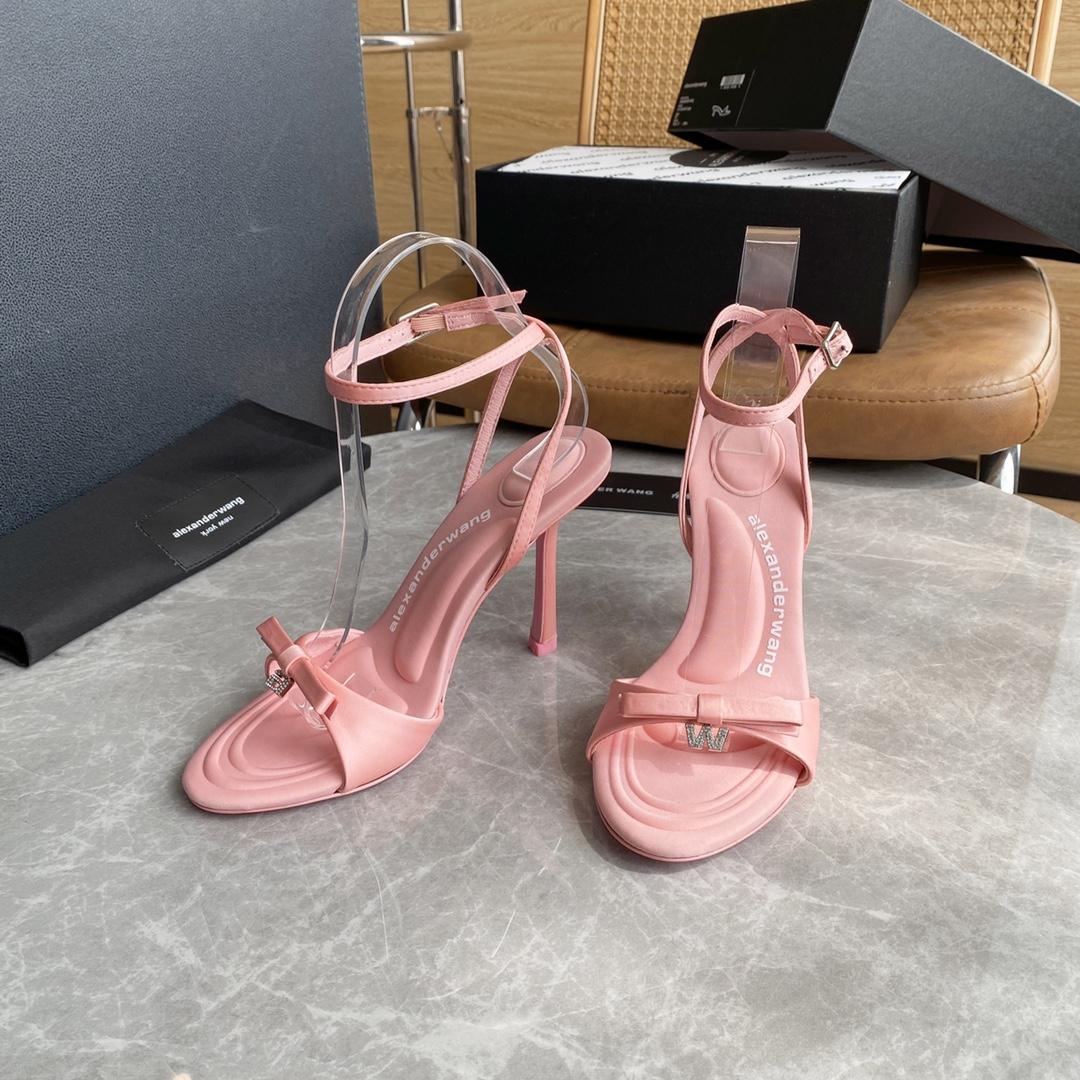 Alexander Wang Dahlia 105 Bow Sandal In Satin - PerfectKickZ