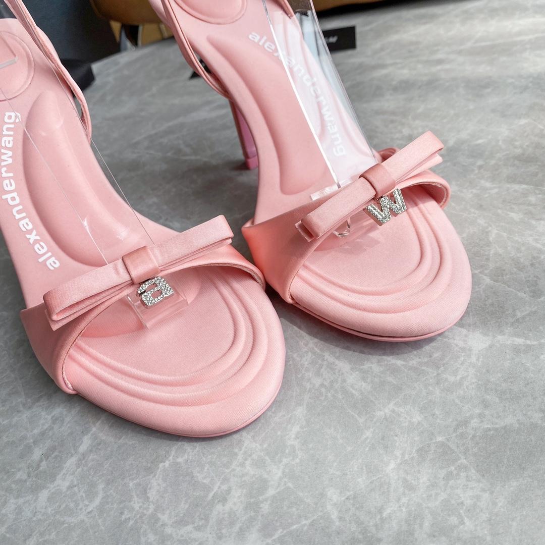 Alexander Wang Dahlia 105 Bow Sandal In Satin - PerfectKickZ