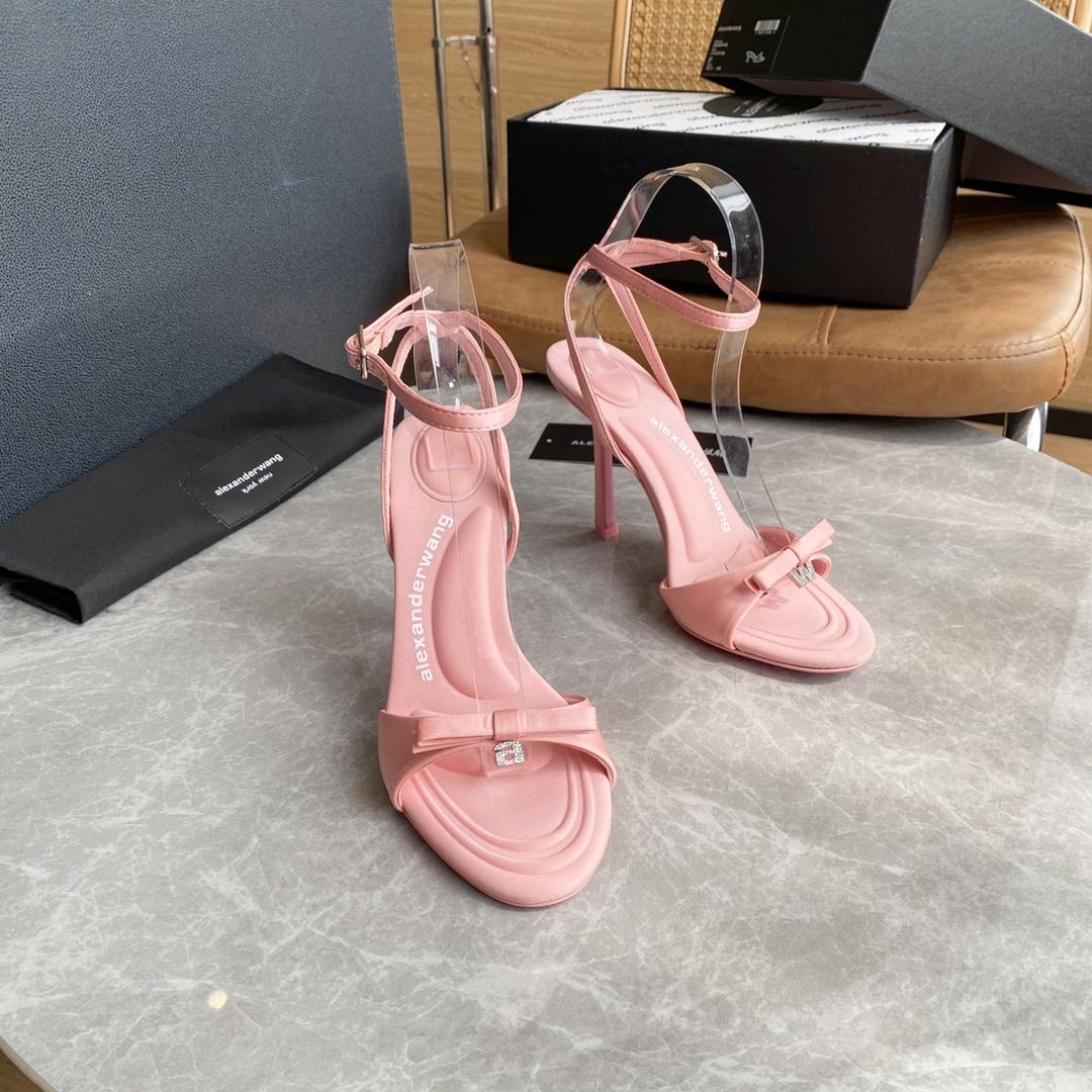 Alexander Wang Dahlia 105 Bow Sandal In Satin - PerfectKickZ