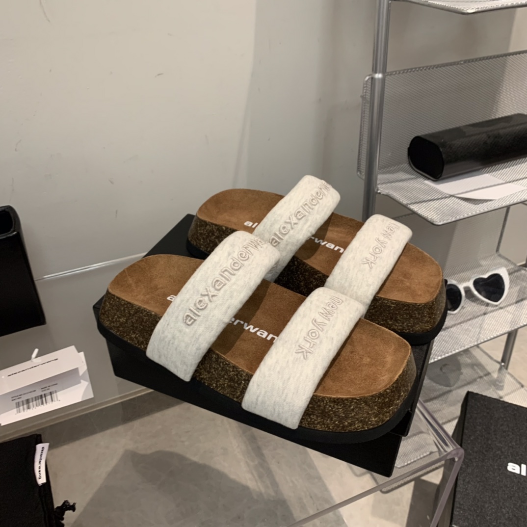 Alexander Wang Ronan Nylon Slide Sandals - PerfectKickZ