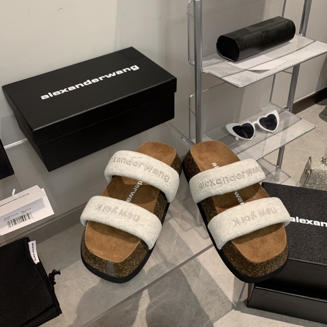 Alexander Wang Ronan Nylon Slide Sandals - PerfectKickZ