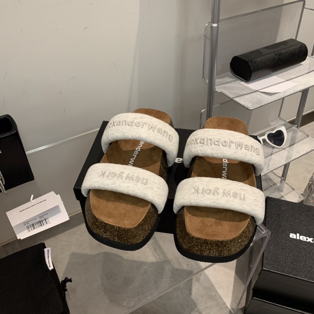 Alexander Wang Ronan Nylon Slide Sandals - PerfectKickZ