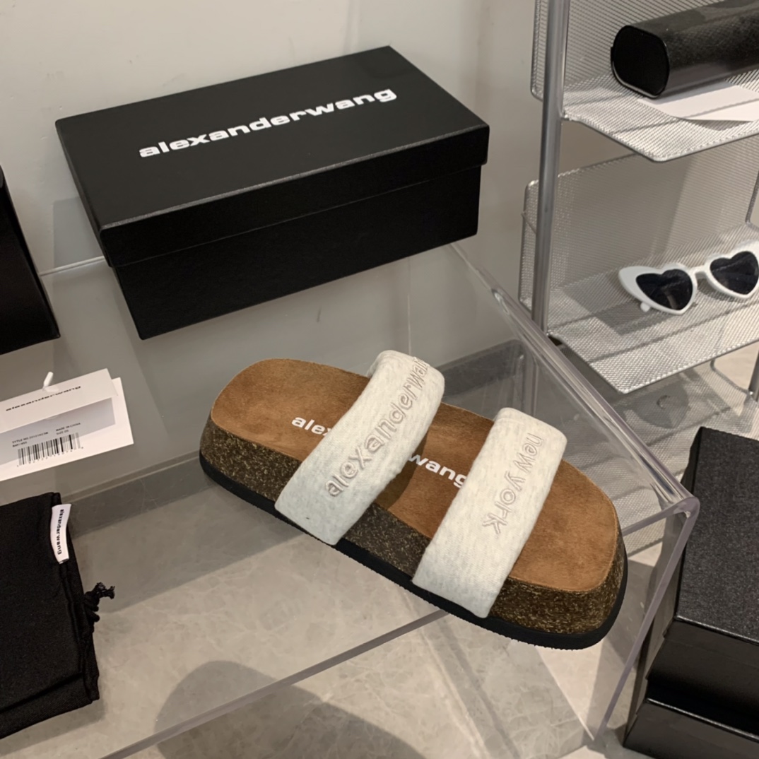 Alexander Wang Ronan Nylon Slide Sandals - PerfectKickZ