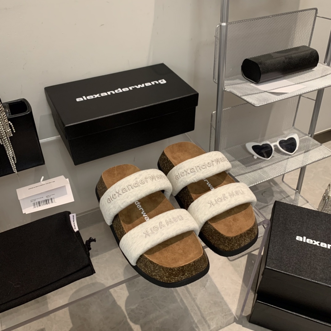 Alexander Wang Ronan Nylon Slide Sandals - PerfectKickZ