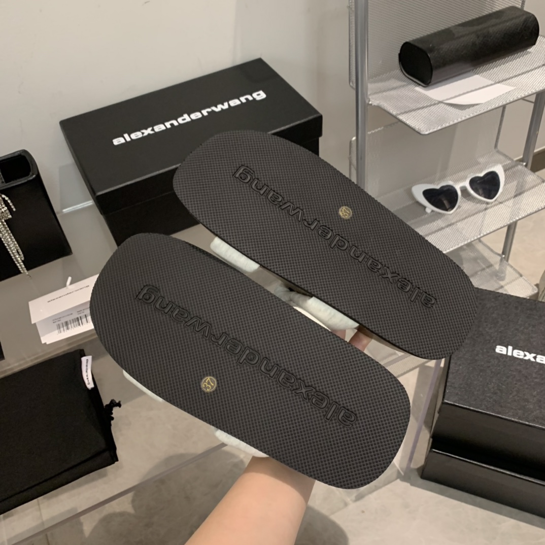 Alexander Wang Ronan Nylon Slide Sandals - PerfectKickZ