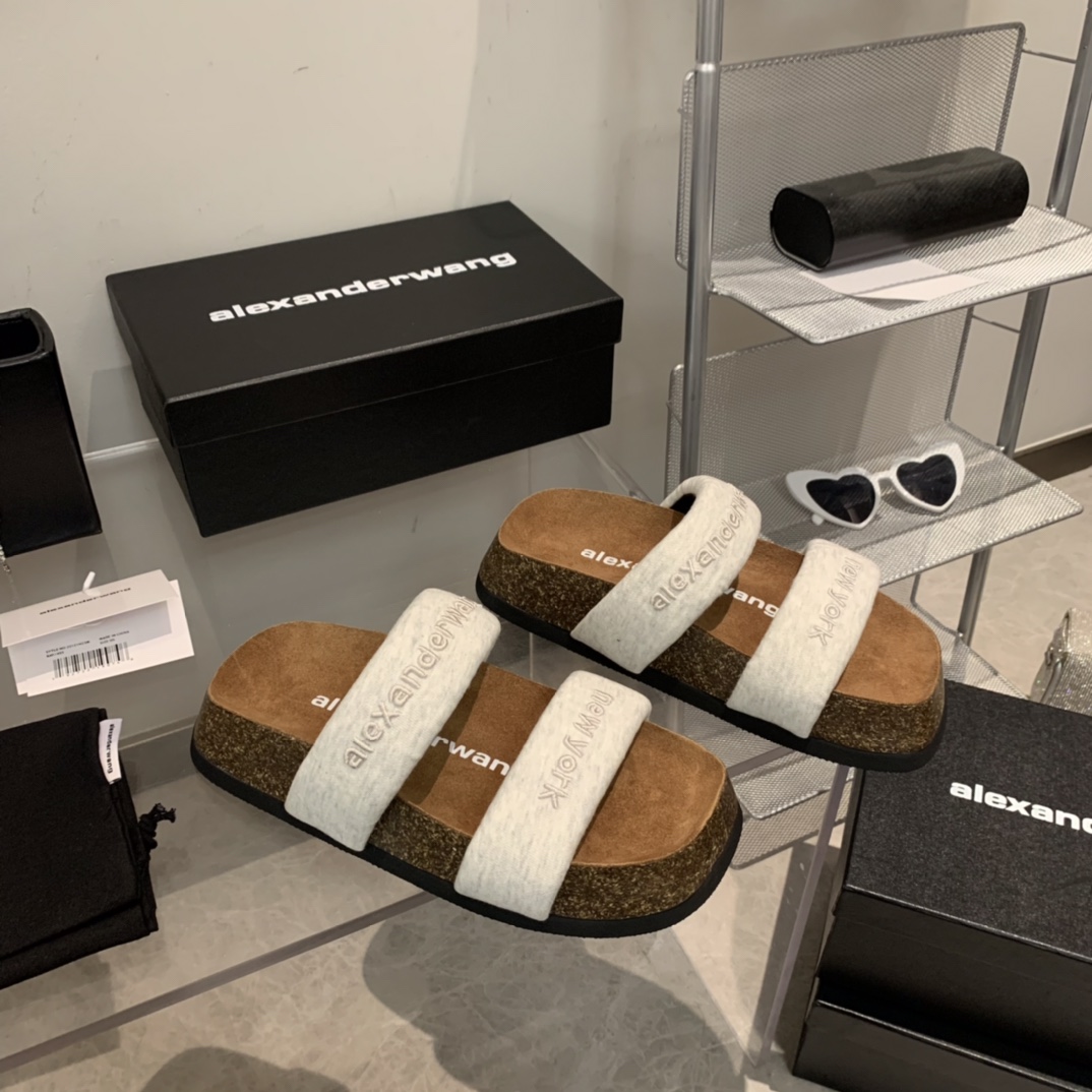 Alexander Wang Ronan Nylon Slide Sandals - PerfectKickZ