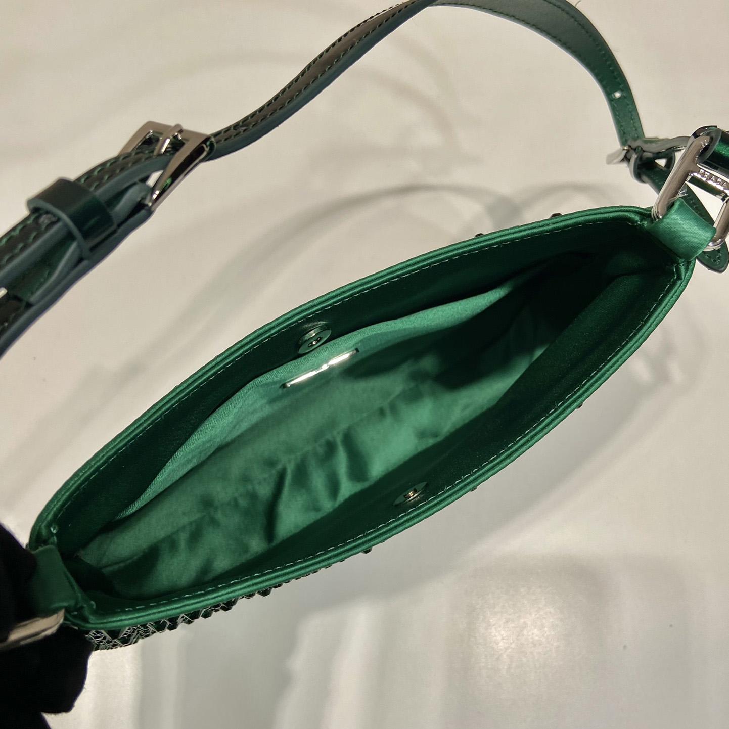 Prada Cleo Satin Bag With Crystals - PerfectKickZ