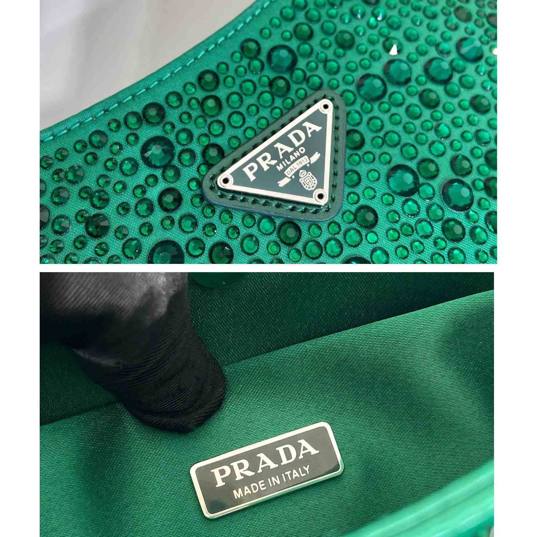 Prada Cleo Satin Bag With Crystals - PerfectKickZ