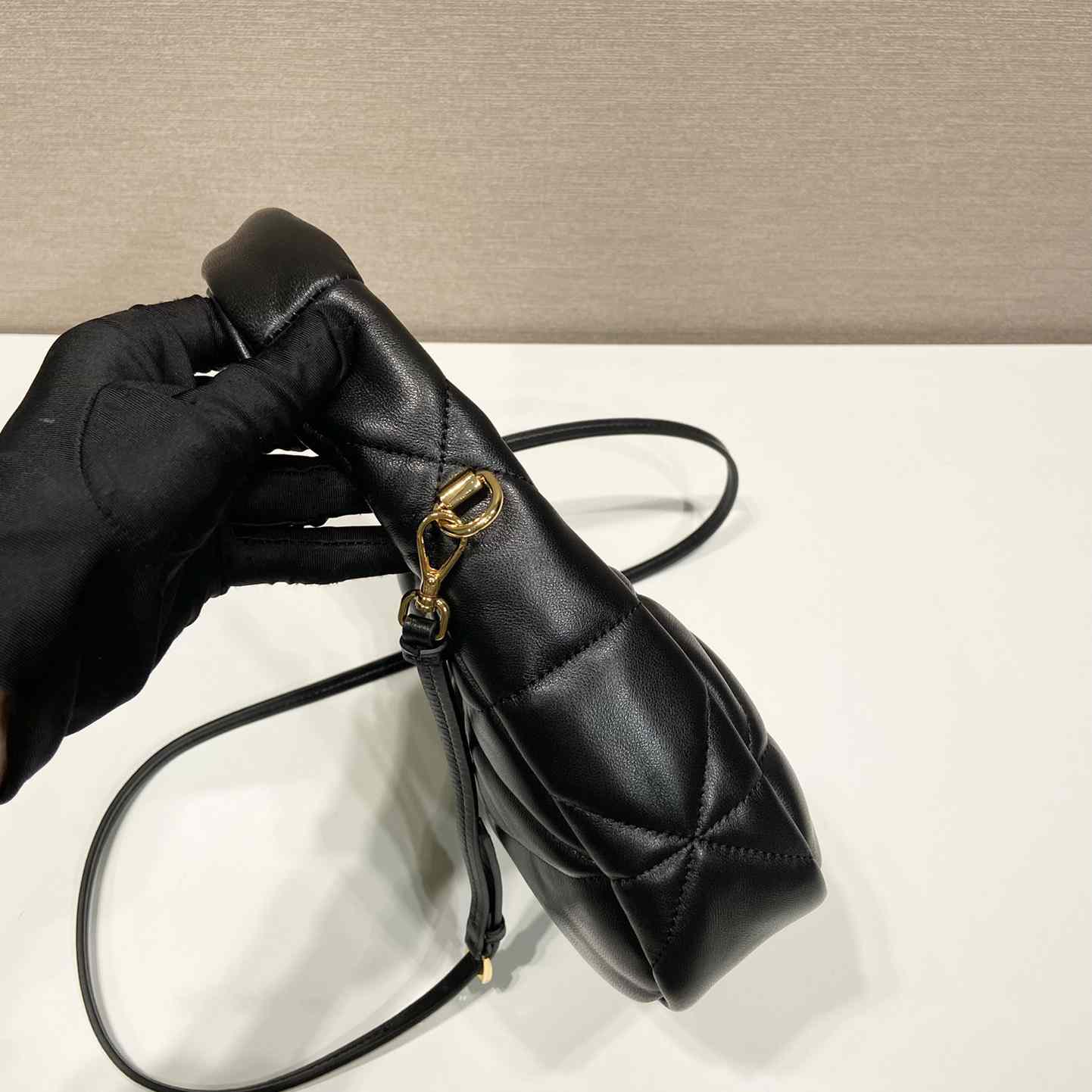 Prada Nappa-Leather Mini Bag With Topstitching - PerfectKickZ