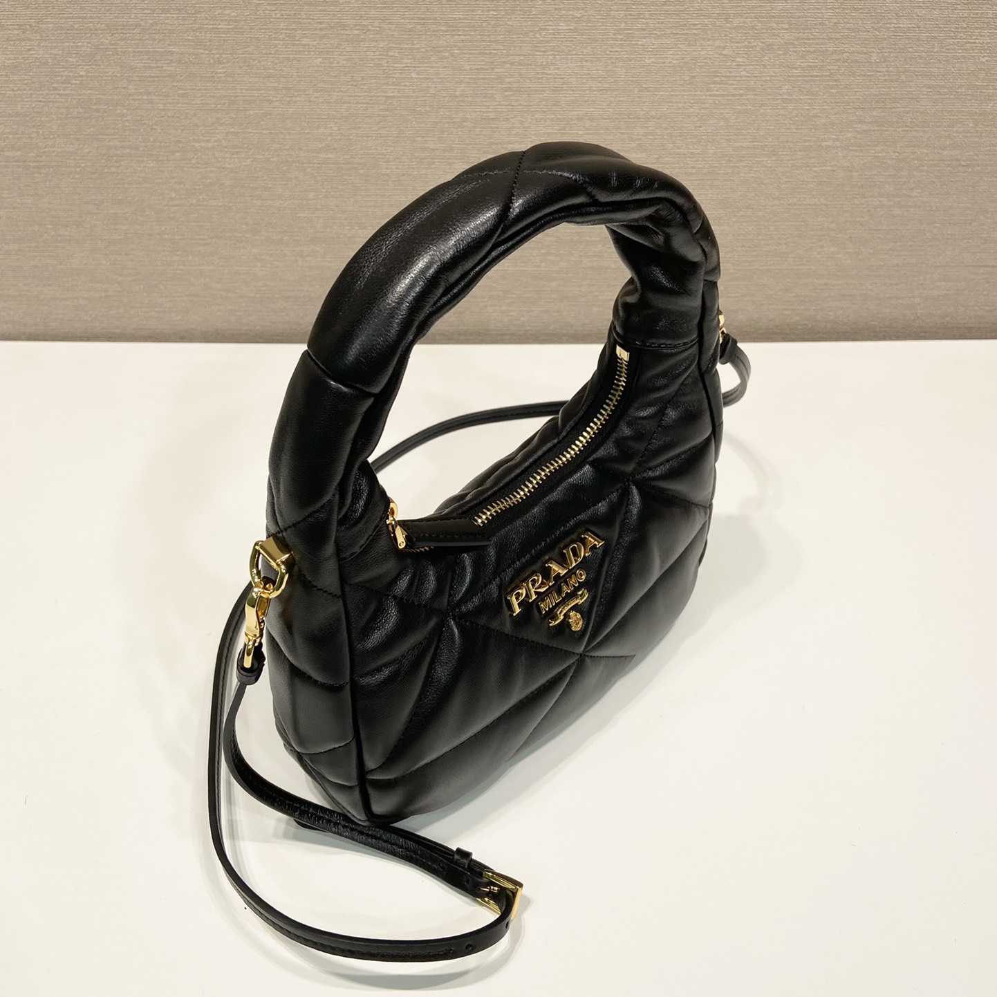 Prada Nappa-Leather Mini Bag With Topstitching - PerfectKickZ