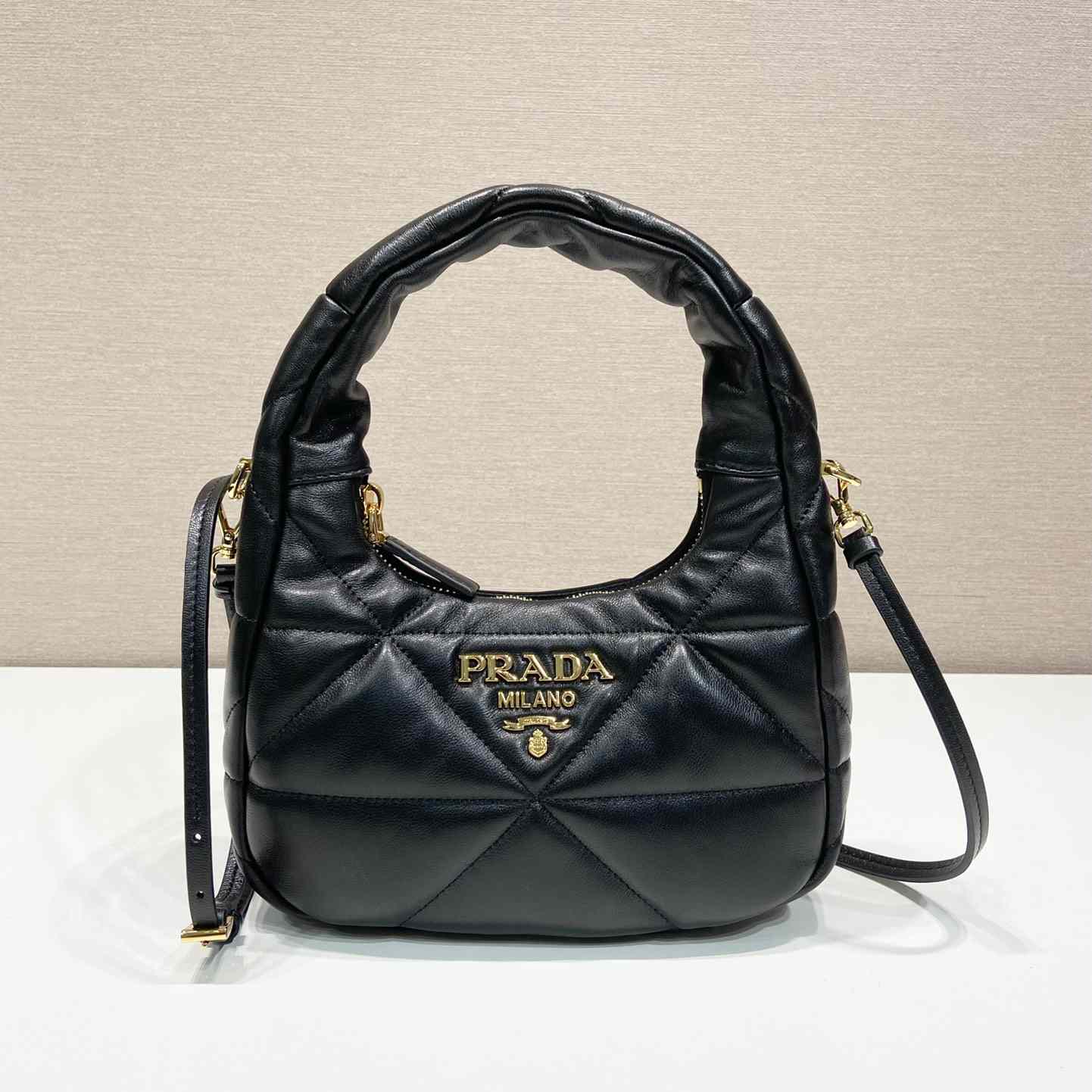 Prada Nappa-Leather Mini Bag With Topstitching - PerfectKickZ