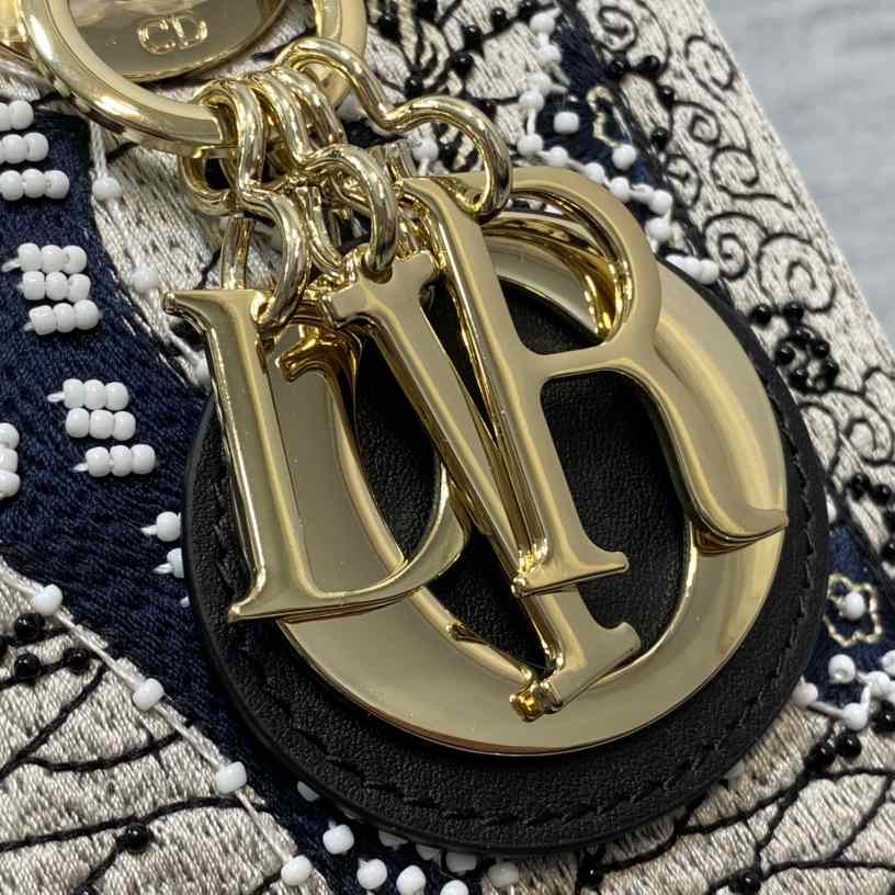 Dior Embroidered La Roue La Fortune Tarot Medium Lady Dior Blue - PerfectKickZ