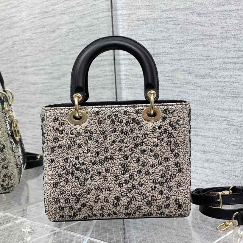 Dior Embroidered La Roue La Fortune Tarot Medium Lady Dior Blue - PerfectKickZ
