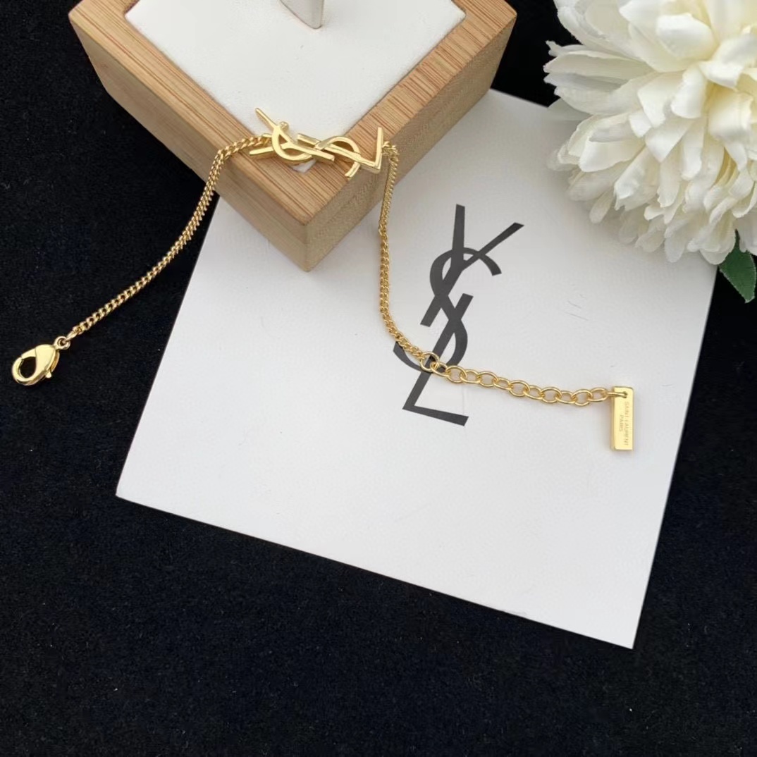 Saint Laurent Opyum Charm Bracelet In Gold Brass - PerfectKickZ