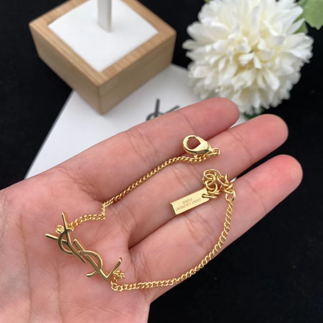 Saint Laurent Opyum Charm Bracelet In Gold Brass - PerfectKickZ