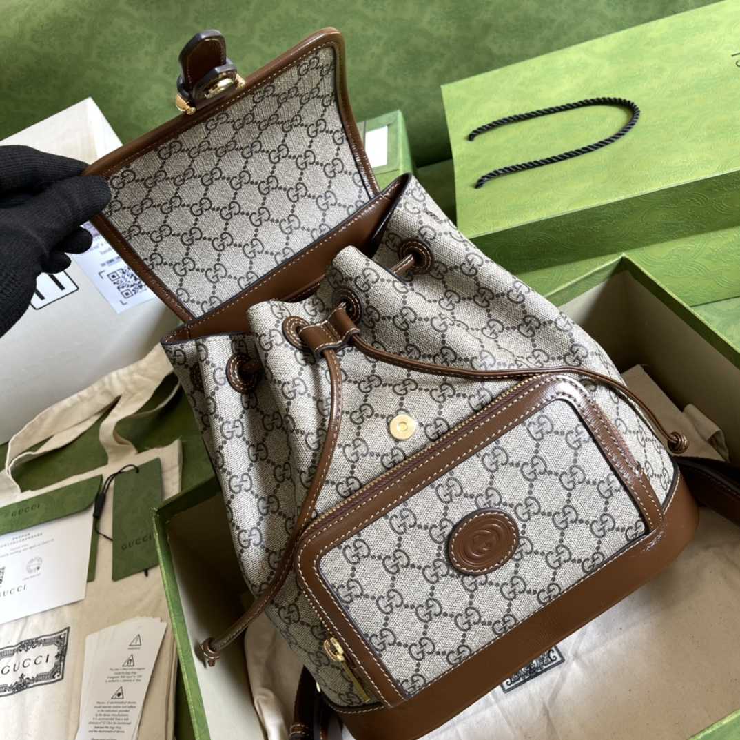Gucci Backpack With Interlocking G(26.5- 30- 13cm) - PerfectKickZ
