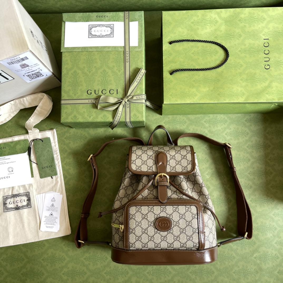 Gucci Backpack With Interlocking G(26.5- 30- 13cm) - PerfectKickZ