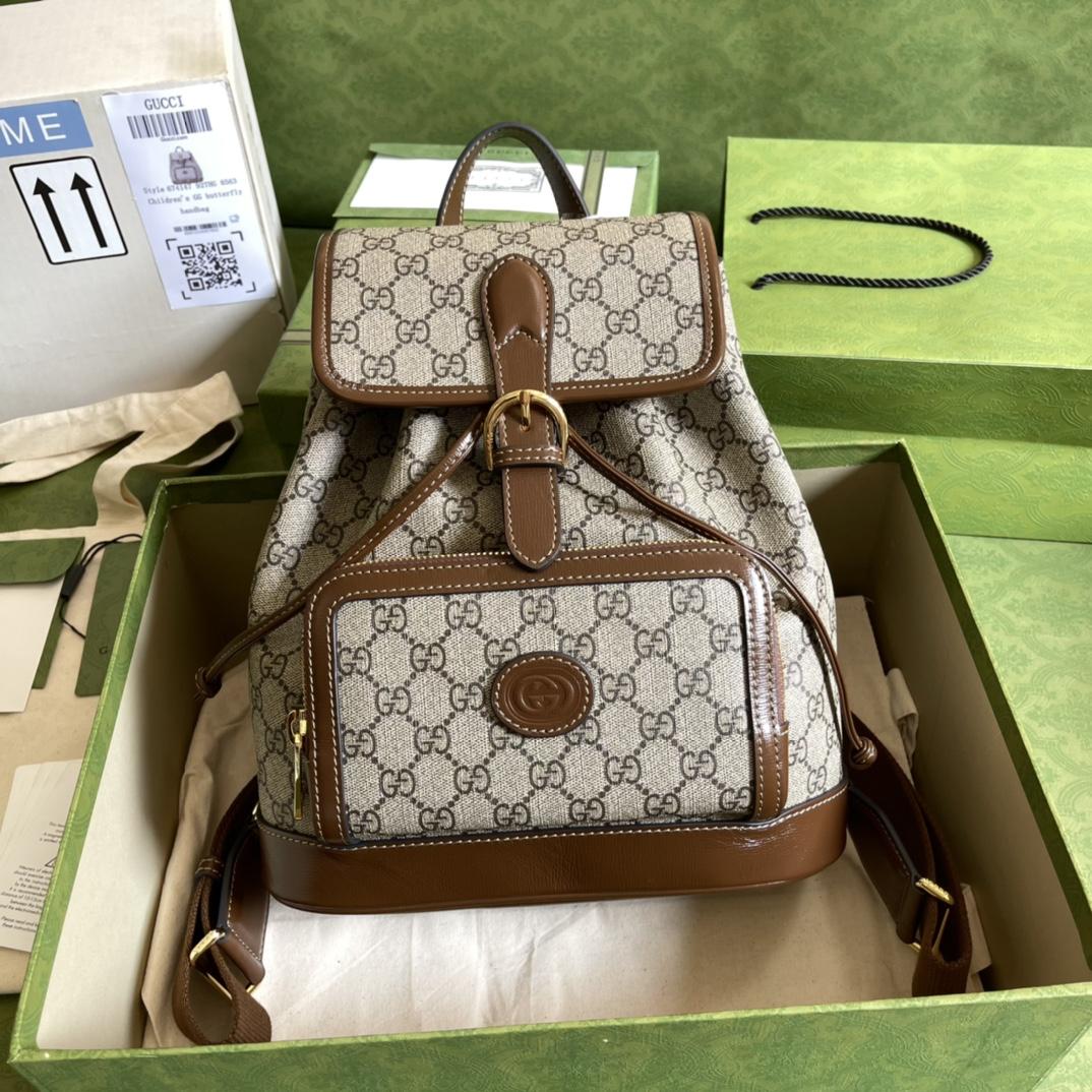 Gucci Backpack With Interlocking G(26.5- 30- 13cm) - PerfectKickZ