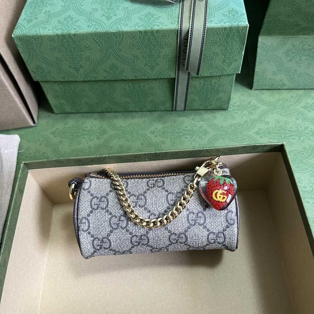 Gucci Coin Purse With Double G Strawberry  - PerfectKickZ