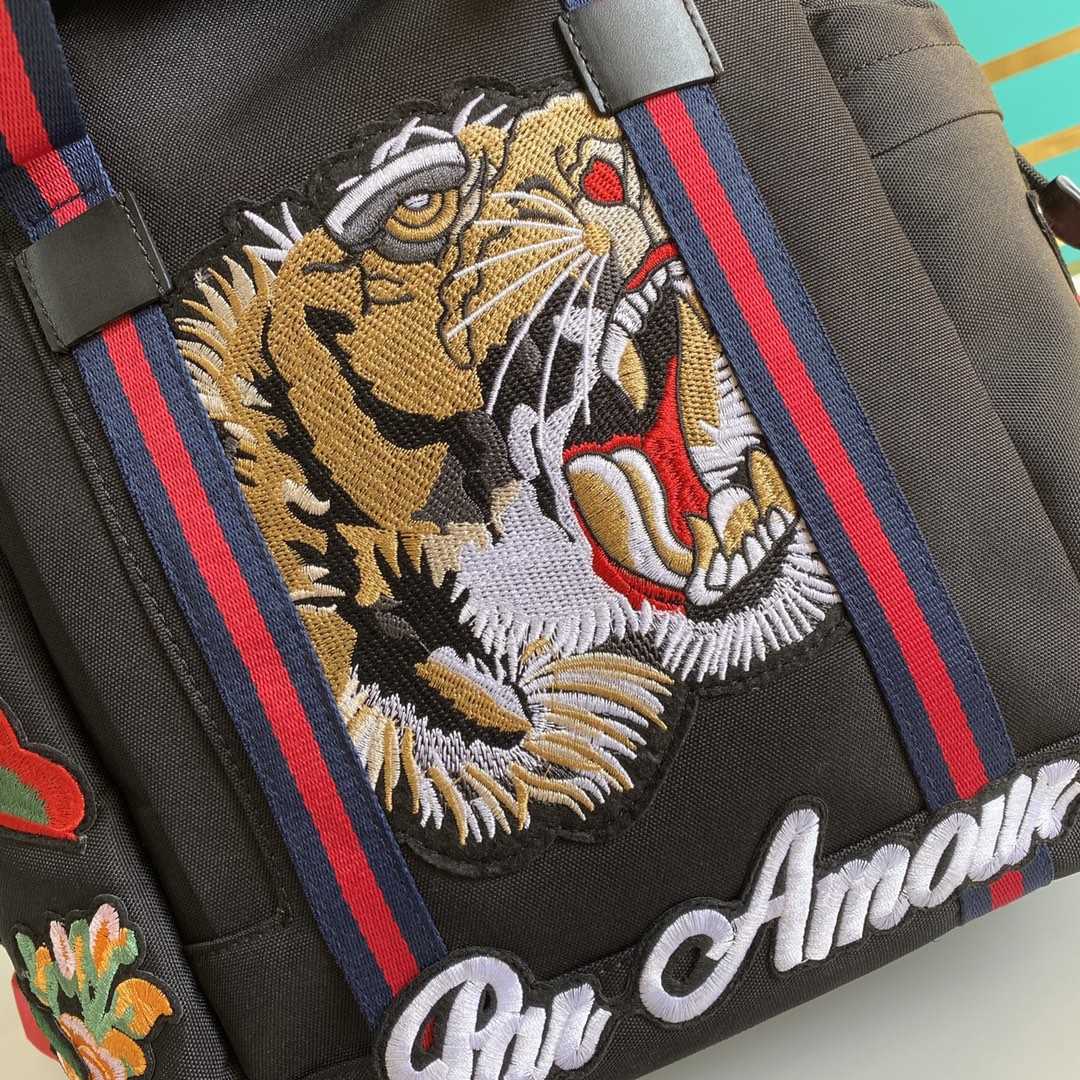 Gucci Techno Canvas Embroidered Tiger Black(32-45-14cm) - PerfectKickZ