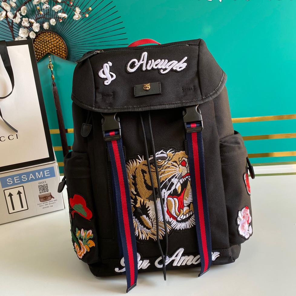 Gucci Techno Canvas Embroidered Tiger Black(32-45-14cm) - PerfectKickZ