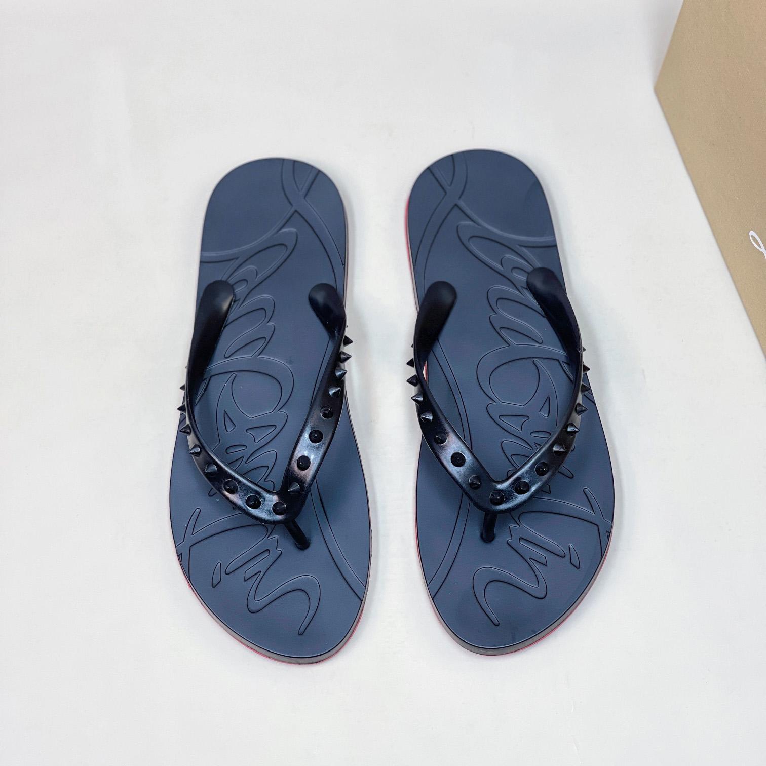 Christian Louboutin Loubi Flip Man Flip-flops - Rubber - PerfectKickZ