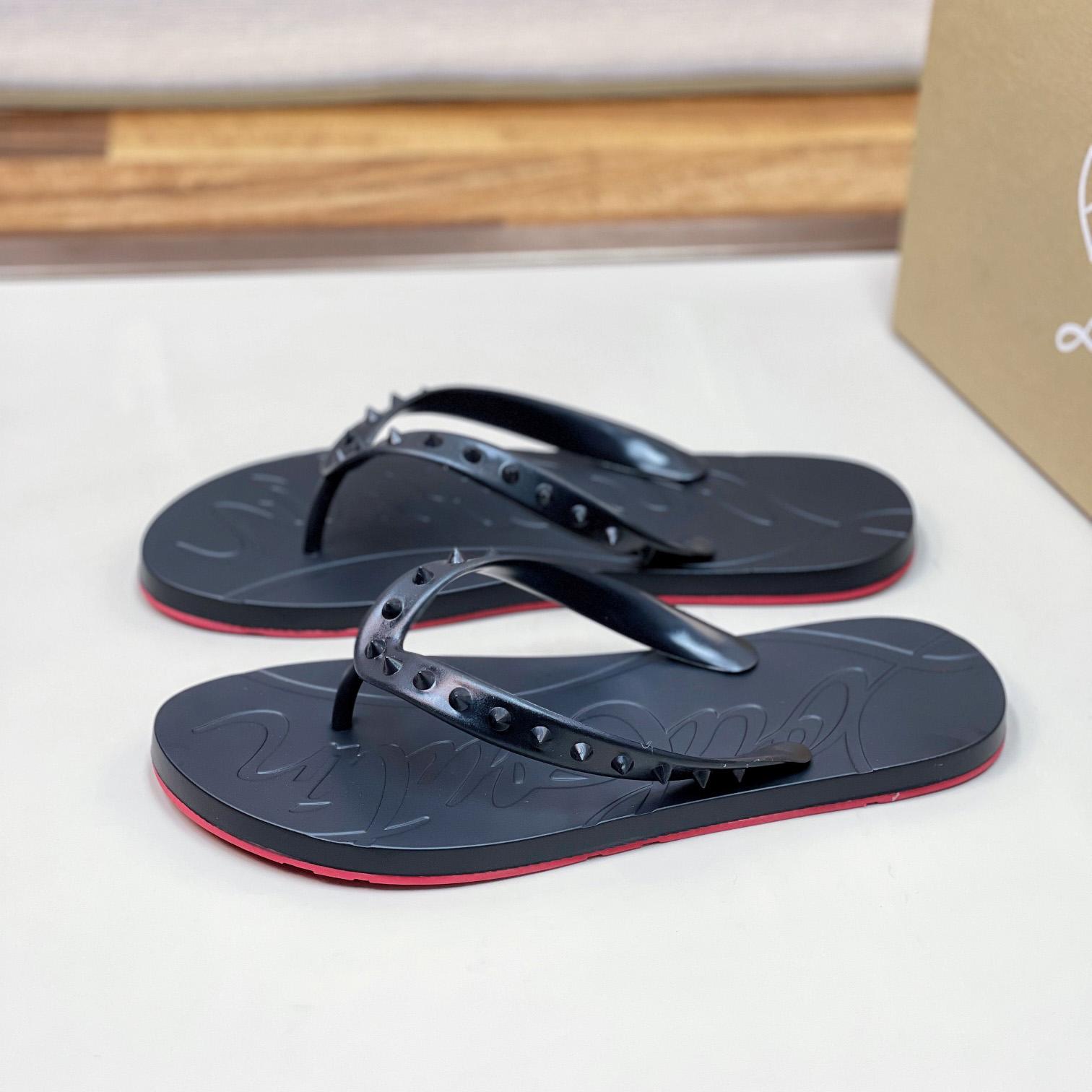 Christian Louboutin Loubi Flip Man Flip-flops - Rubber - PerfectKickZ