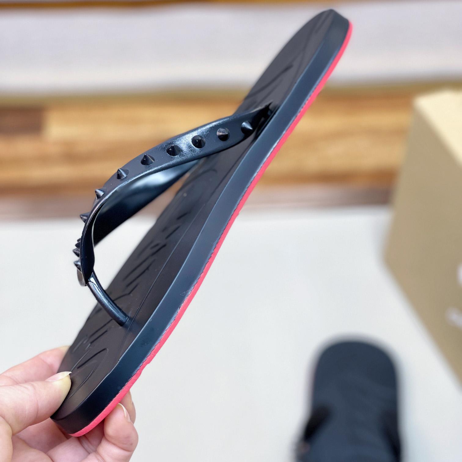 Christian Louboutin Loubi Flip Man Flip-flops - Rubber - PerfectKickZ