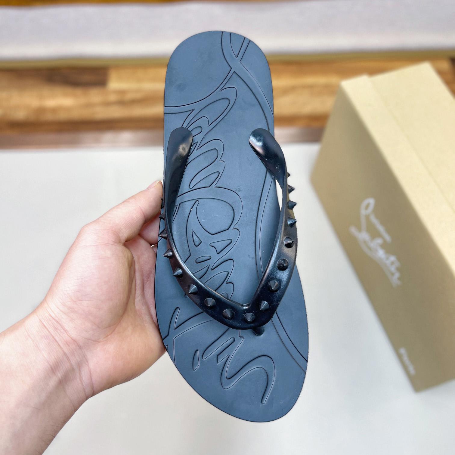 Christian Louboutin Loubi Flip Man Flip-flops - Rubber - PerfectKickZ