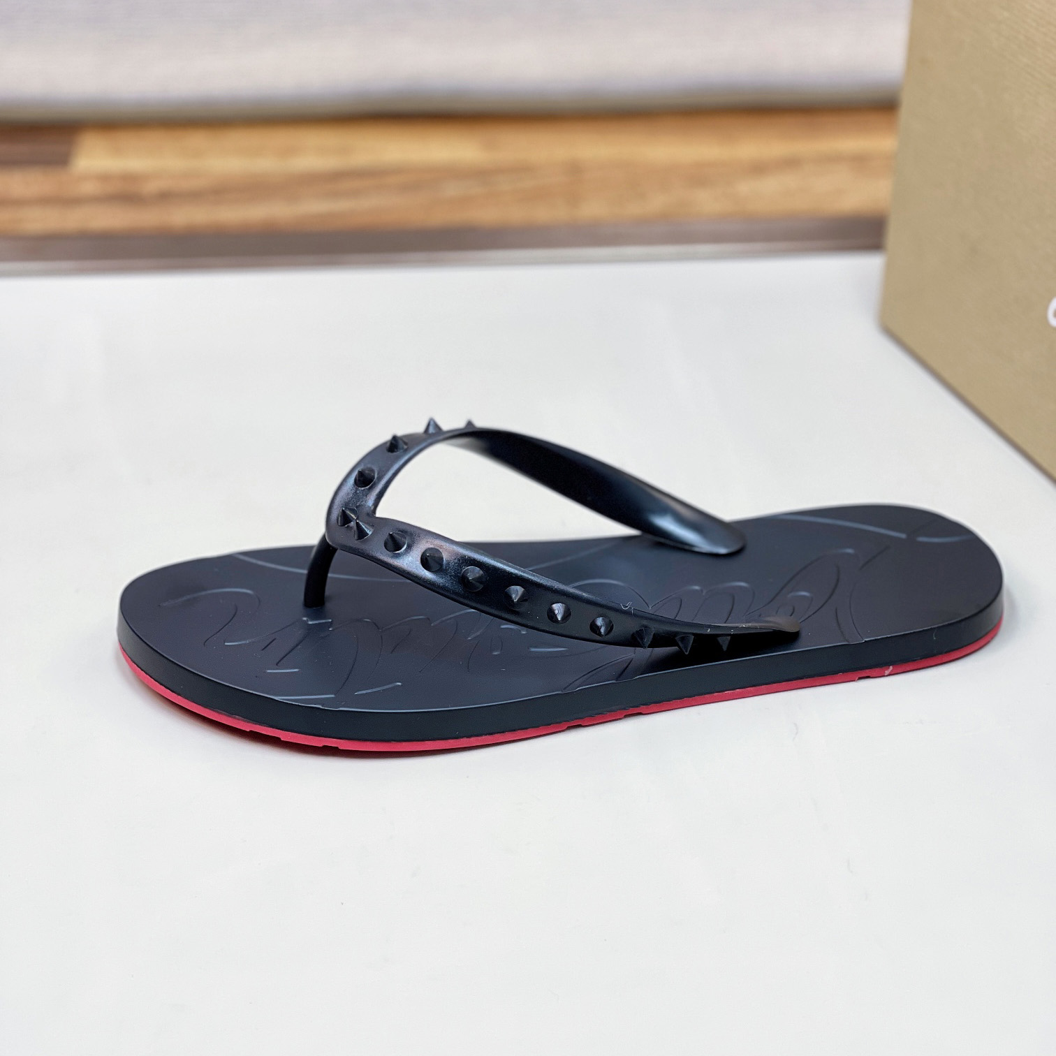 Christian Louboutin Loubi Flip Man Flip-flops - Rubber - PerfectKickZ