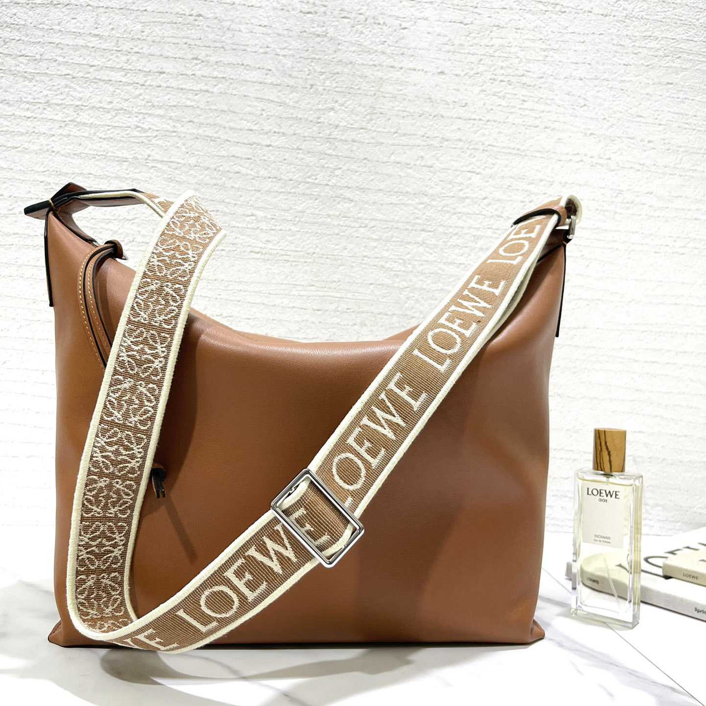Loewe Cubi Crossbody Bag In Supple Smooth Calfskin And Jacquard - PerfectKickZ