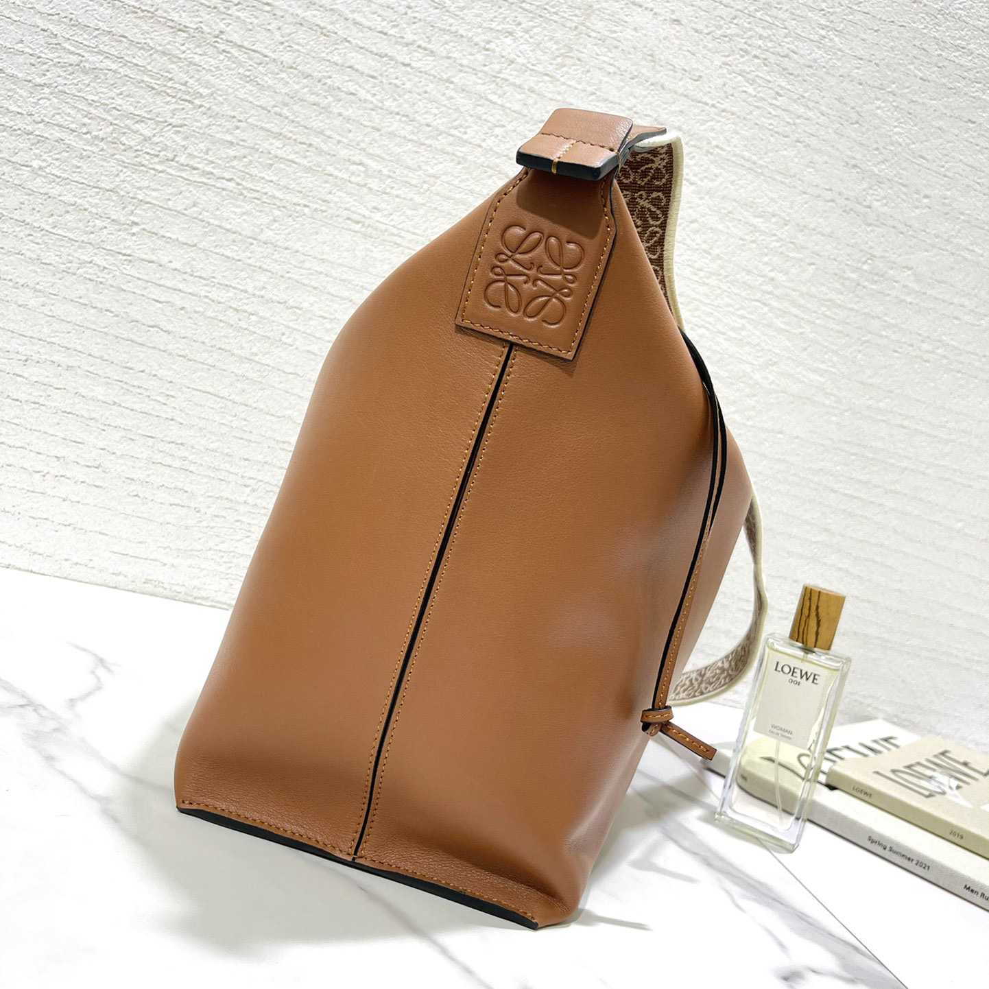 Loewe Cubi Crossbody Bag In Supple Smooth Calfskin And Jacquard - PerfectKickZ