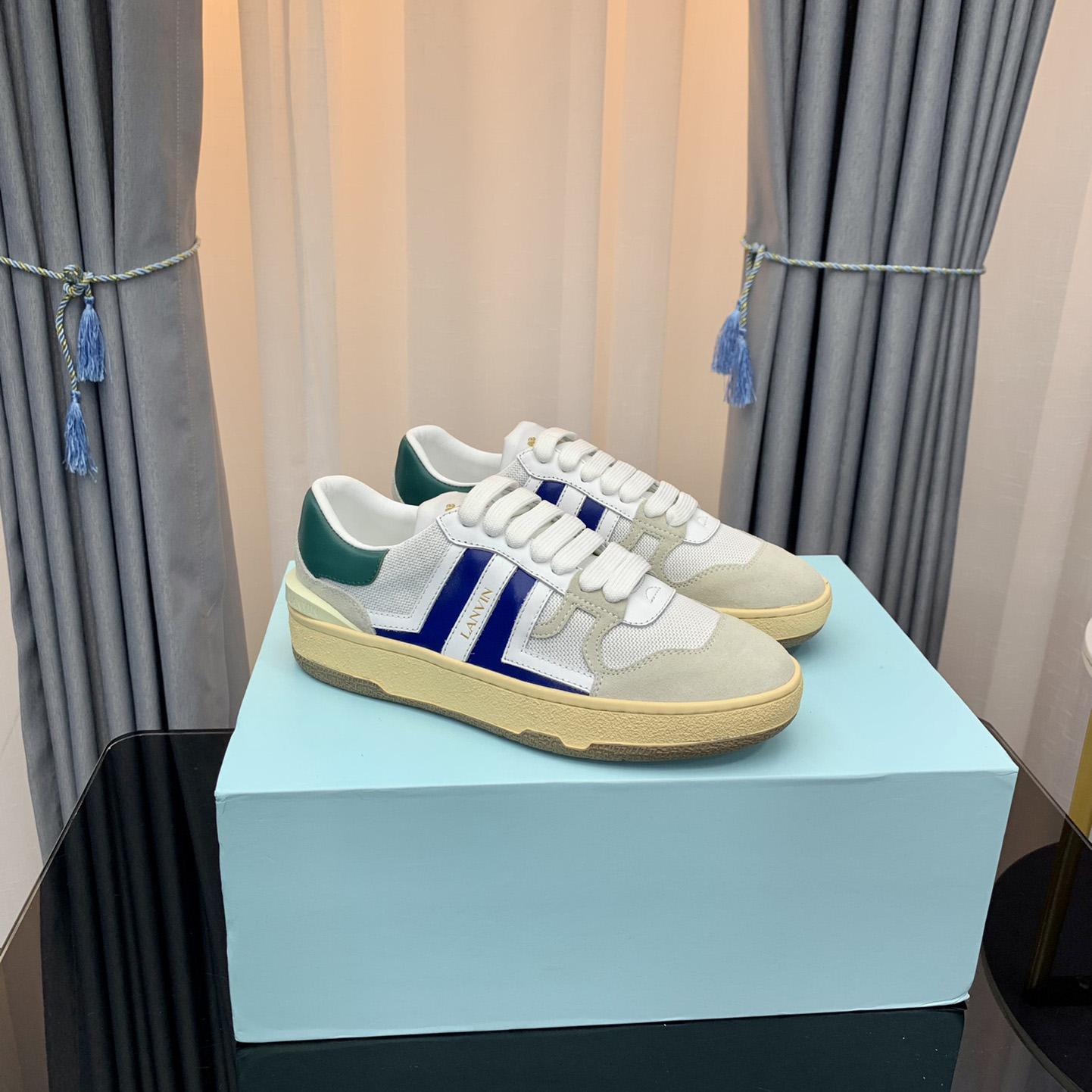 Lanvin Leather Clay Low-Top Sneakers - PerfectKickZ