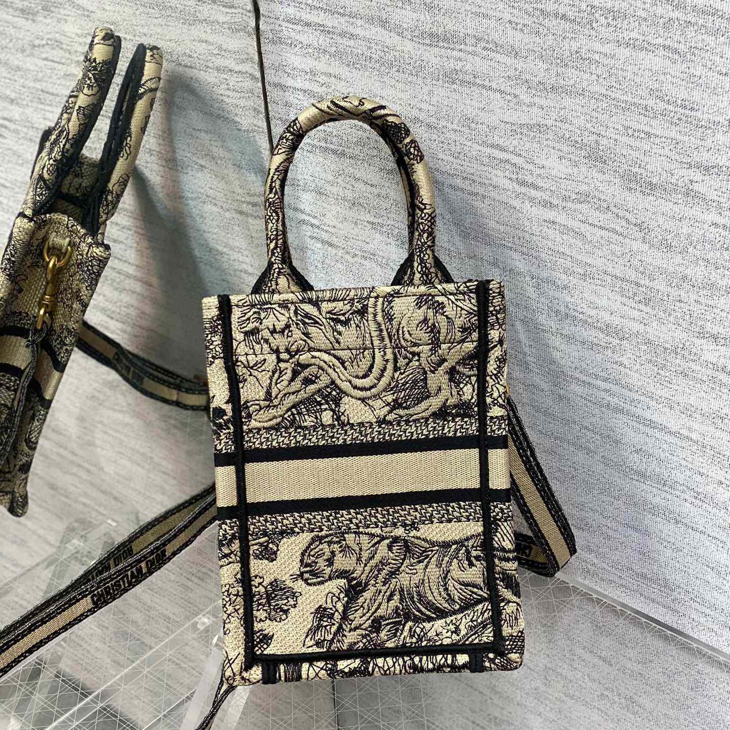 Dior Mini Dior Book Tote Phone Bag - PerfectKickZ