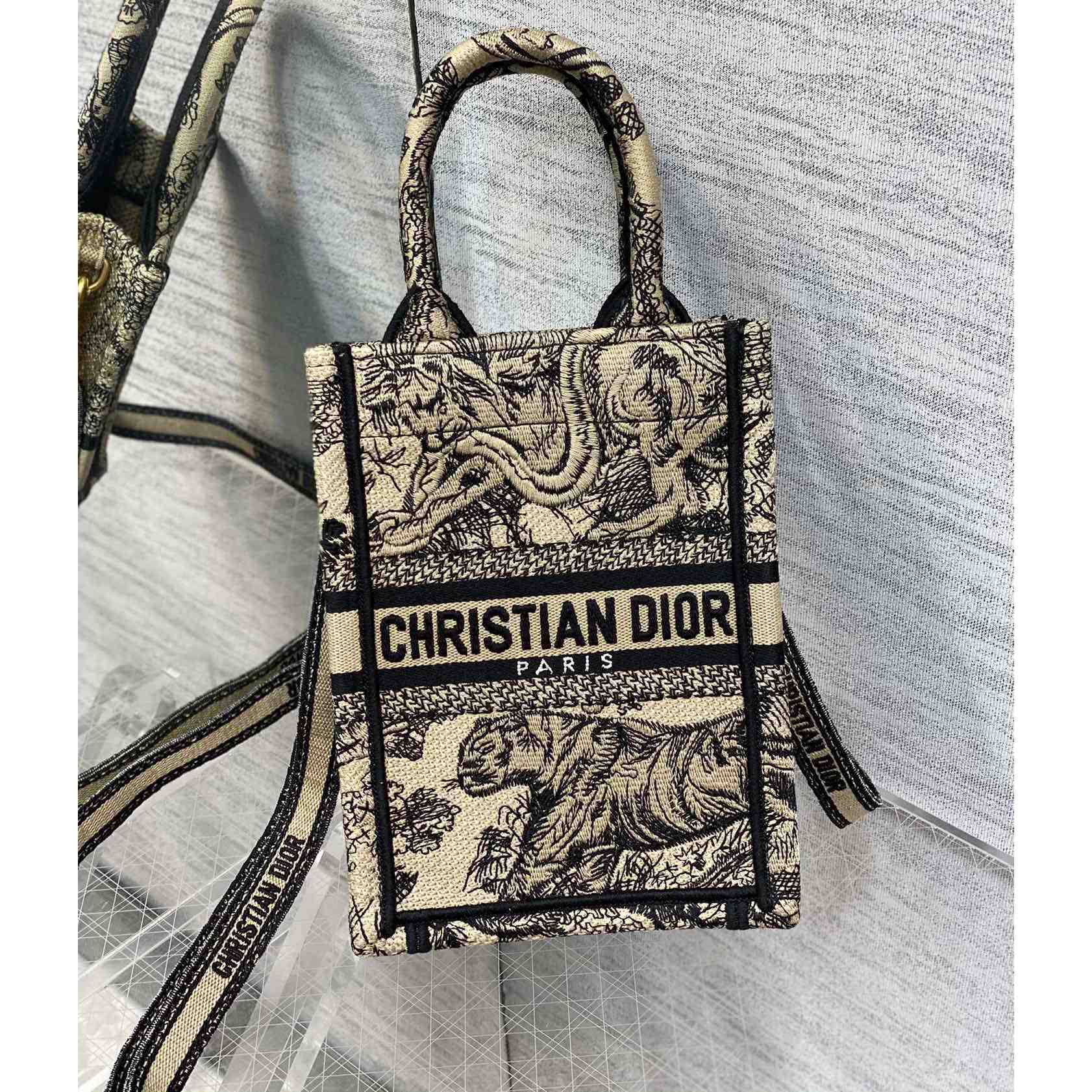Dior Mini Dior Book Tote Phone Bag - PerfectKickZ