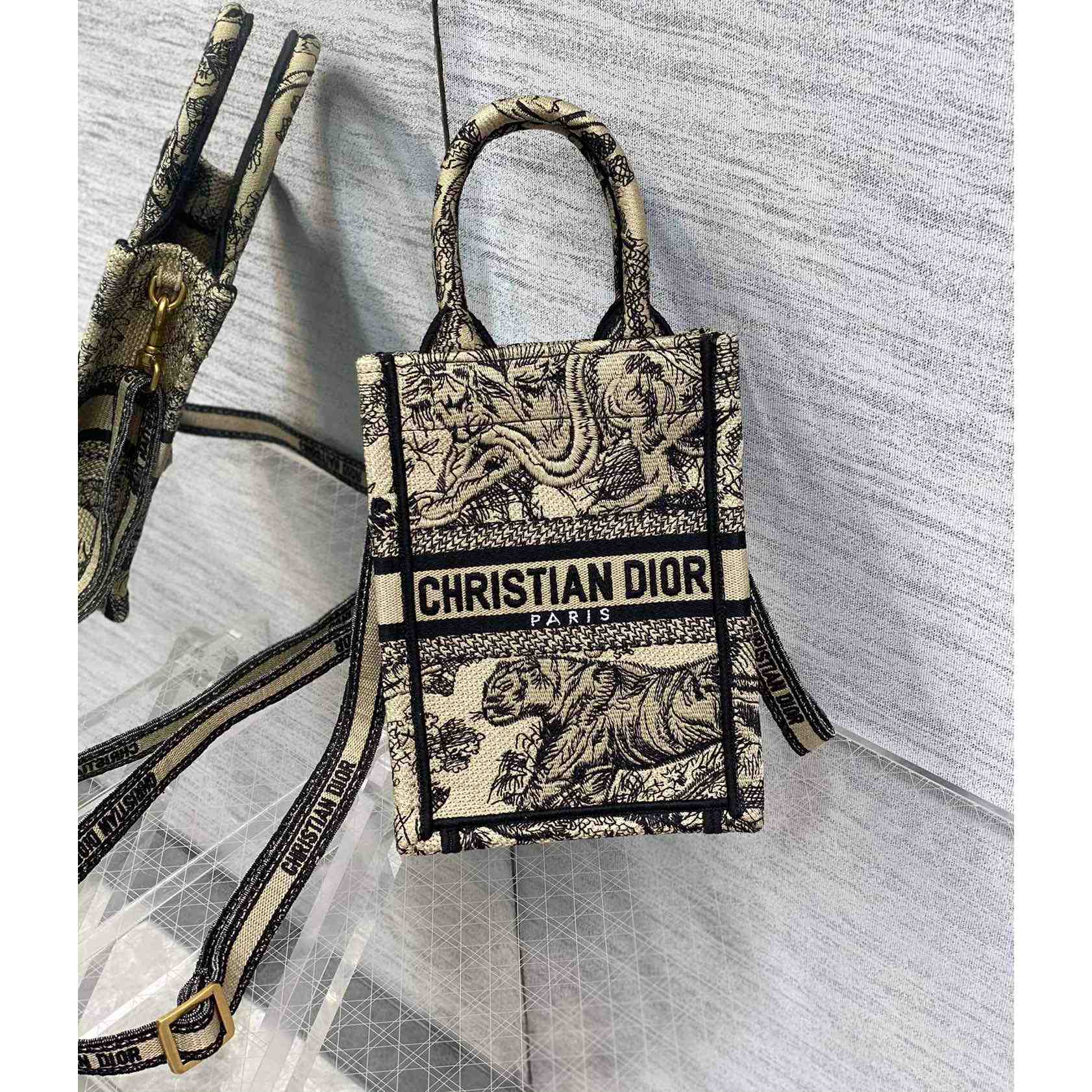 Dior Mini Dior Book Tote Phone Bag - PerfectKickZ