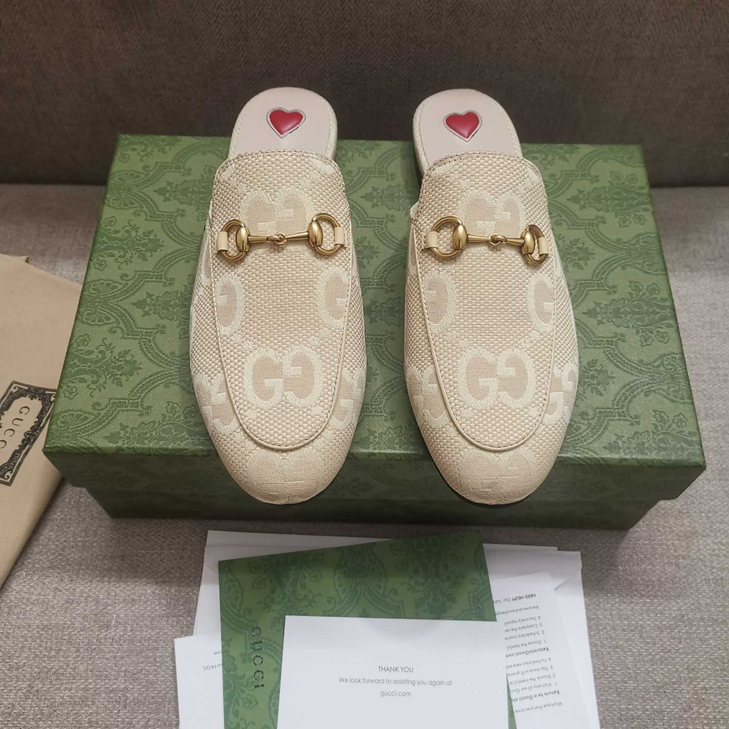 Gucci Women's Jumbo GG Princetown Slipper - PerfectKickZ