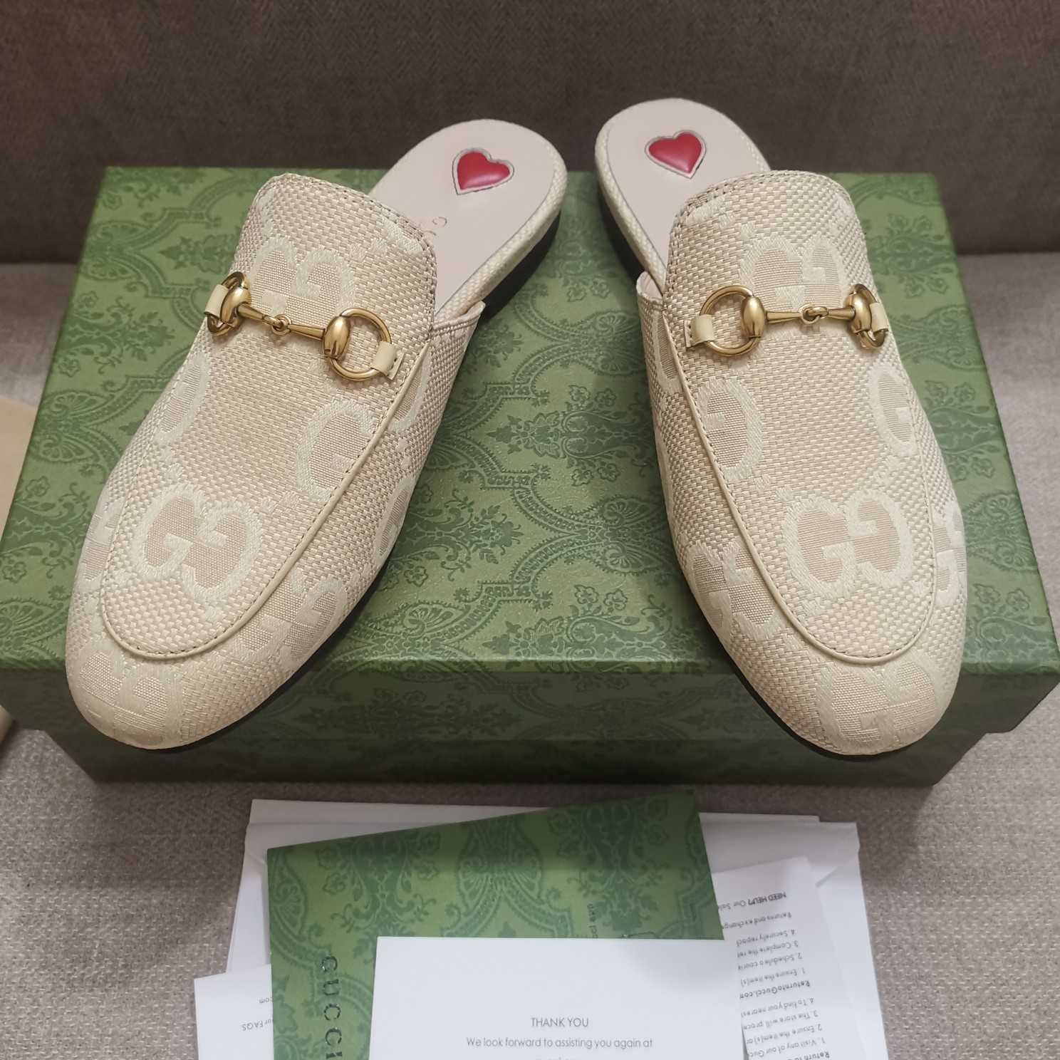 Gucci Women's Jumbo GG Princetown Slipper - PerfectKickZ