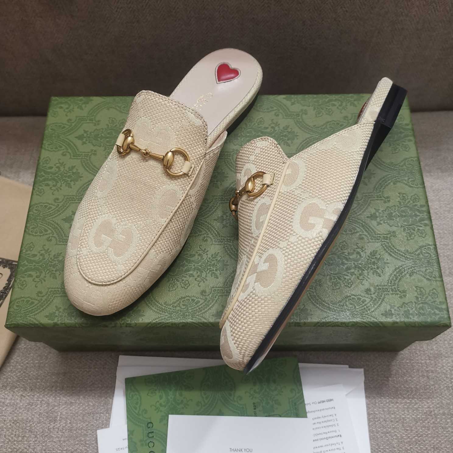 Gucci Women's Jumbo GG Princetown Slipper - PerfectKickZ