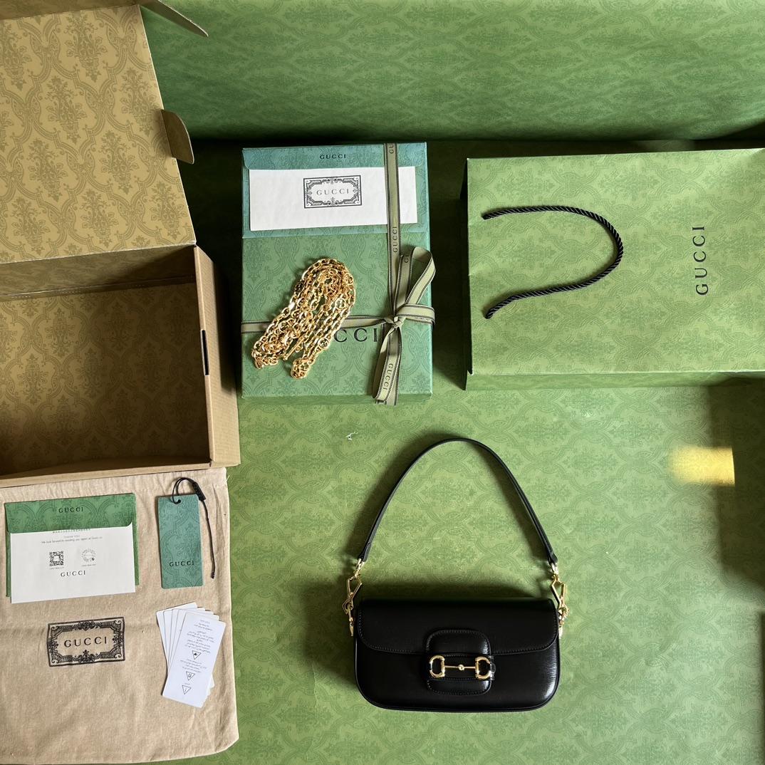 Gucci Horsebit 1955 Small Shoulder Bag(24-13-5cm)   - PerfectKickZ