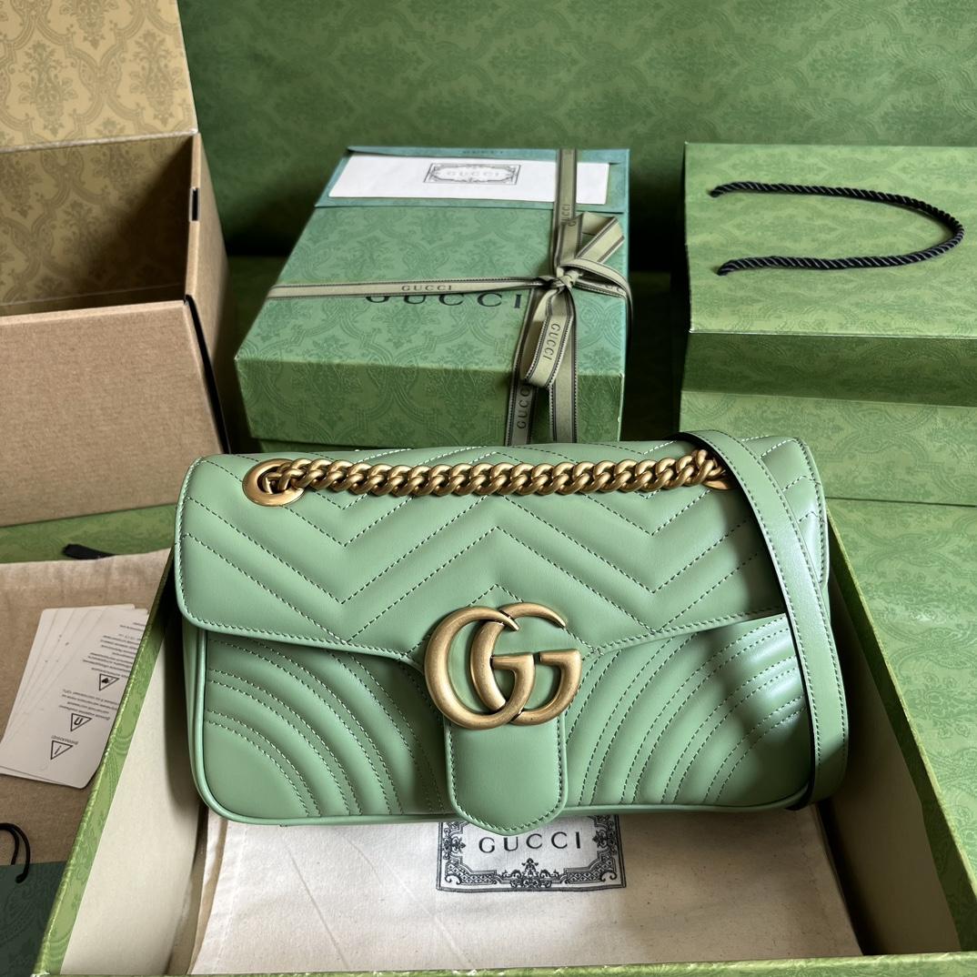 Gucci GG Marmont Small Shoulder Bag(26*15*7cm)   - PerfectKickZ
