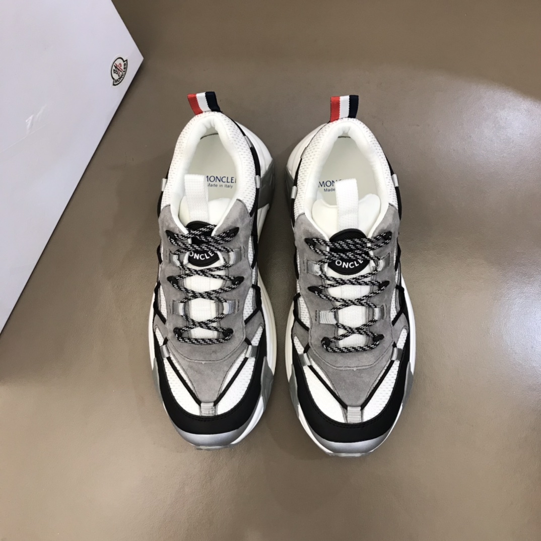 Moncler Grosgrain-loop Lace-Up Sneakers - PerfectKickZ