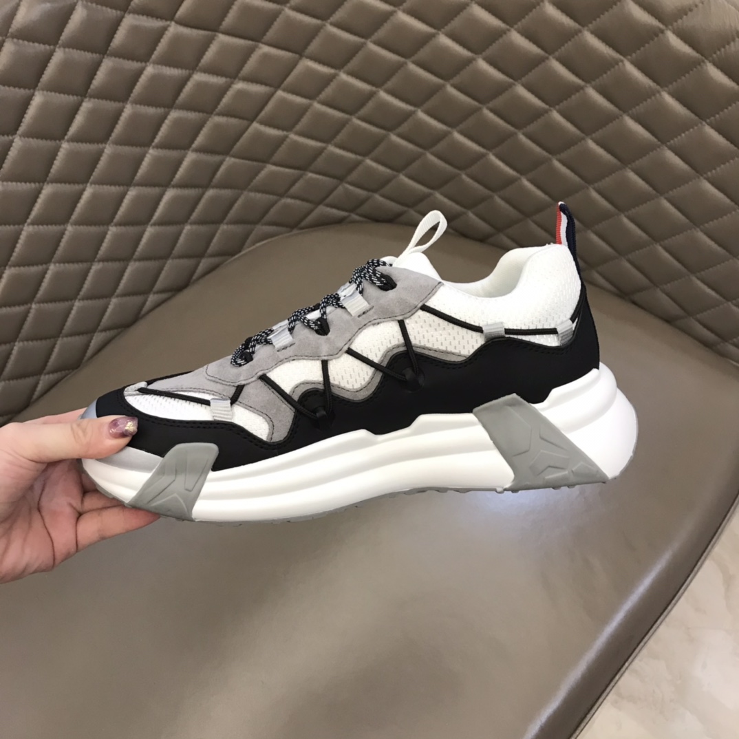 Moncler Grosgrain-loop Lace-Up Sneakers - PerfectKickZ