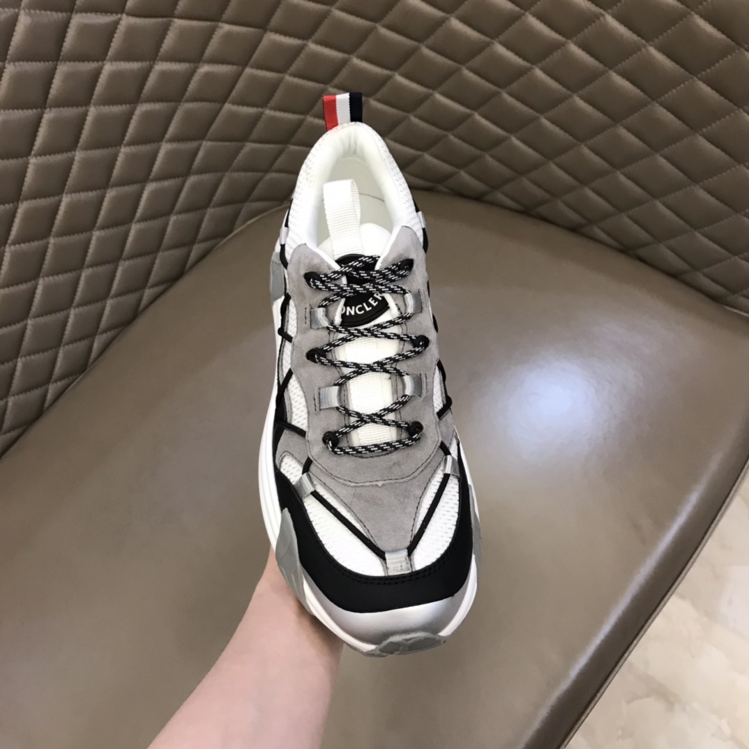 Moncler Grosgrain-loop Lace-Up Sneakers - PerfectKickZ