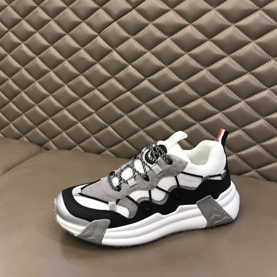 Moncler Grosgrain-loop Lace-Up Sneakers - PerfectKickZ