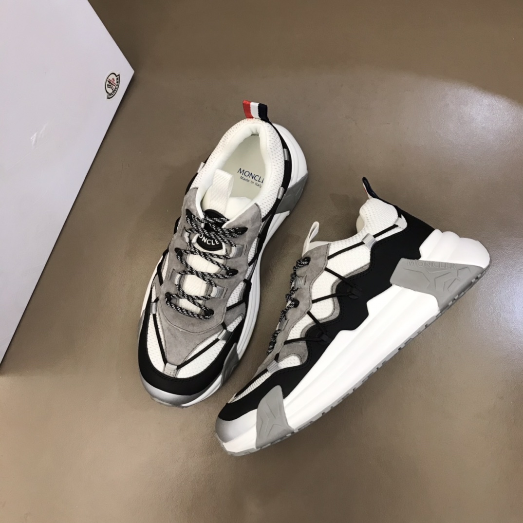 Moncler Grosgrain-loop Lace-Up Sneakers - PerfectKickZ