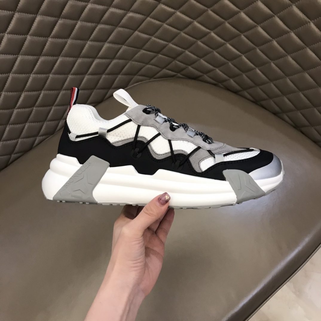 Moncler Grosgrain-loop Lace-Up Sneakers - PerfectKickZ