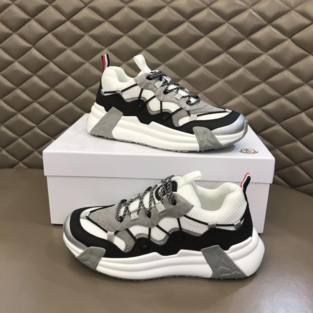 Moncler Grosgrain-loop Lace-Up Sneakers - PerfectKickZ